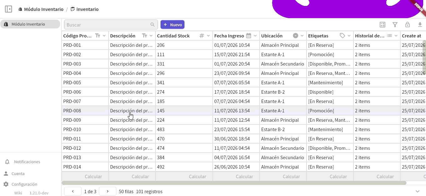 Filtros Integrados en Encabezados de Columna